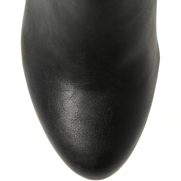 imageFSJ Women Classic Knee High Long Boots Closed Toe Thick Mid Heels Tall Winter Dress Shoes Size 415 USBlack Matte