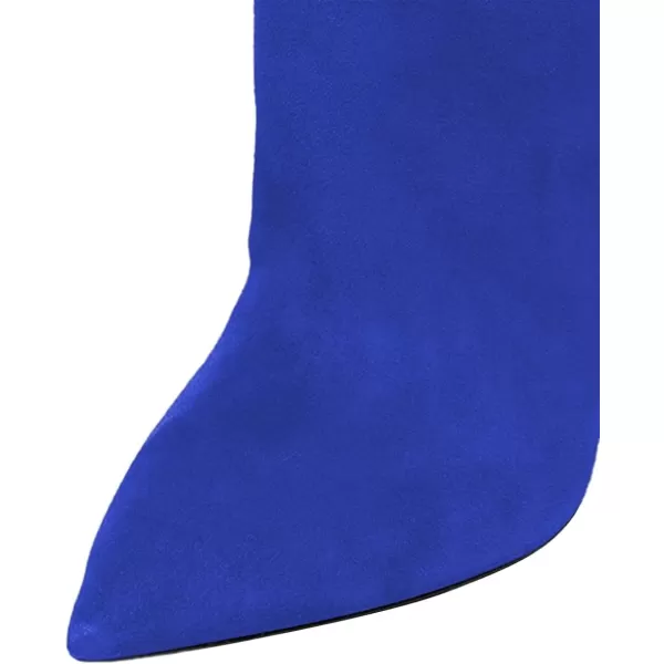 imageFSJ Women Over The Knee Boots Thigh High Crystal Chunky Heel Sparkly Rhinestone Closed Toe Stretch Long Boots Size 415 USBlue