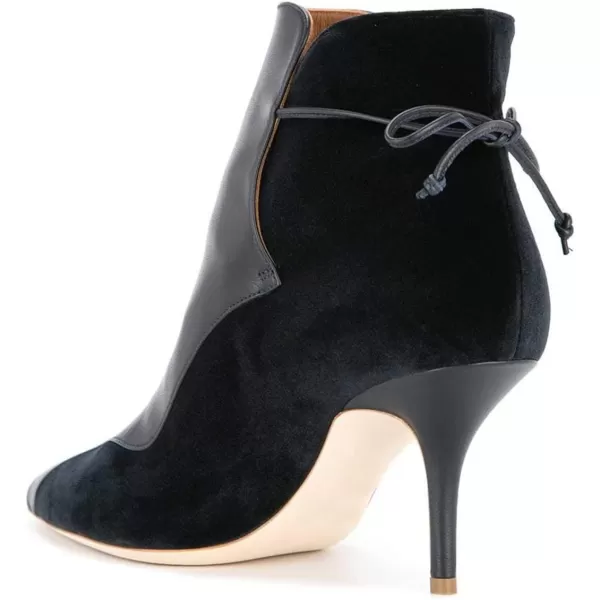 imageFSJ Women Sexy Leopard Ankle Boots Pointed Toe Stiletto Mid Heels Lace Up Booties Shoes Size 415 USBlack