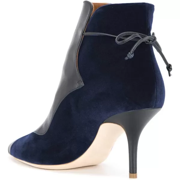 imageFSJ Women Sexy Leopard Ankle Boots Pointed Toe Stiletto Mid Heels Lace Up Booties Shoes Size 415 USNavy Blue