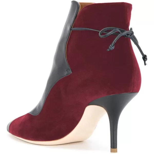 imageFSJ Women Sexy Leopard Ankle Boots Pointed Toe Stiletto Mid Heels Lace Up Booties Shoes Size 415 USWine