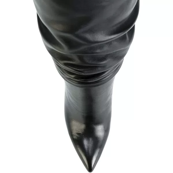 imageFSJ Women Versatile Stretchy Knee High Boots Stiletto High Heels Pull On Slouchy Fashion Long Boots Shoes Size 415 USBlack