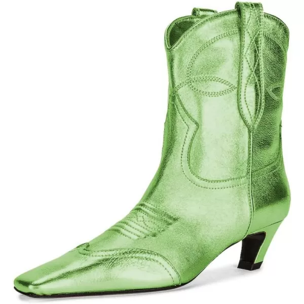 Light Green Metallic Leather