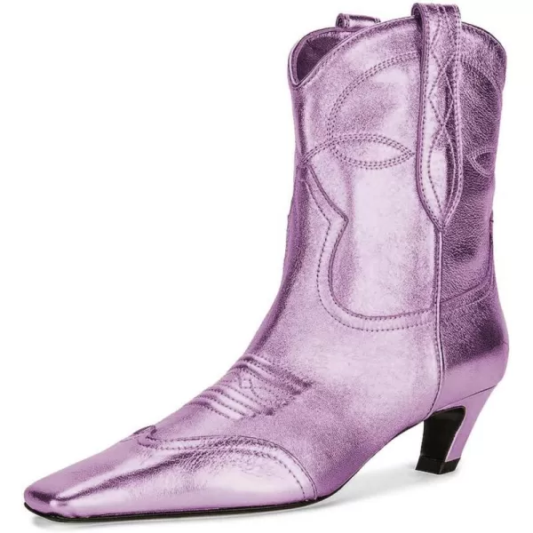 Light Purple Metallic Leather