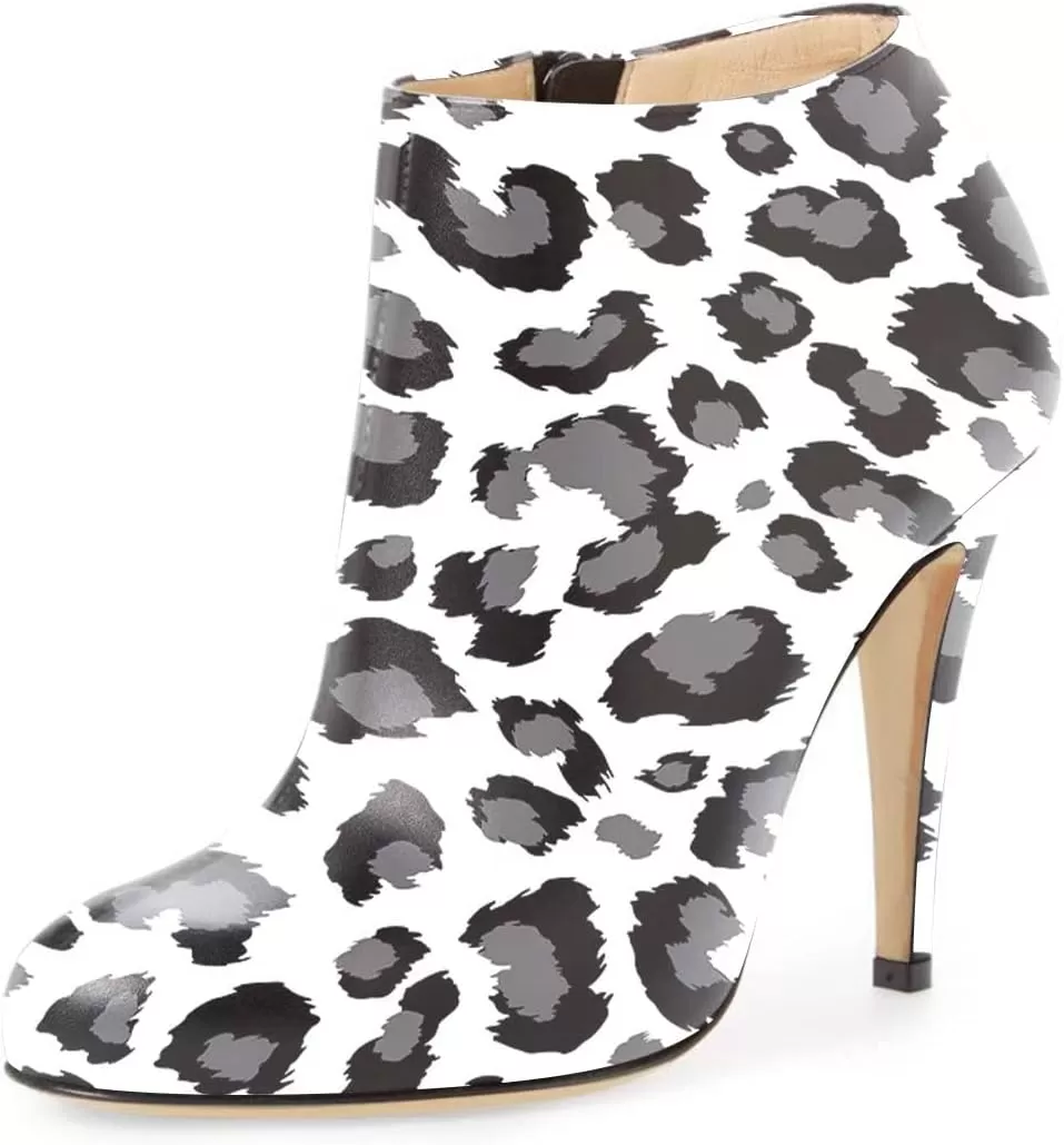 imageFSJ Women Fashion Almond Toe Boots Stiletto High Heels Ankle Booties Comfy Shoes Side Zipper US Size 415 USCustomize