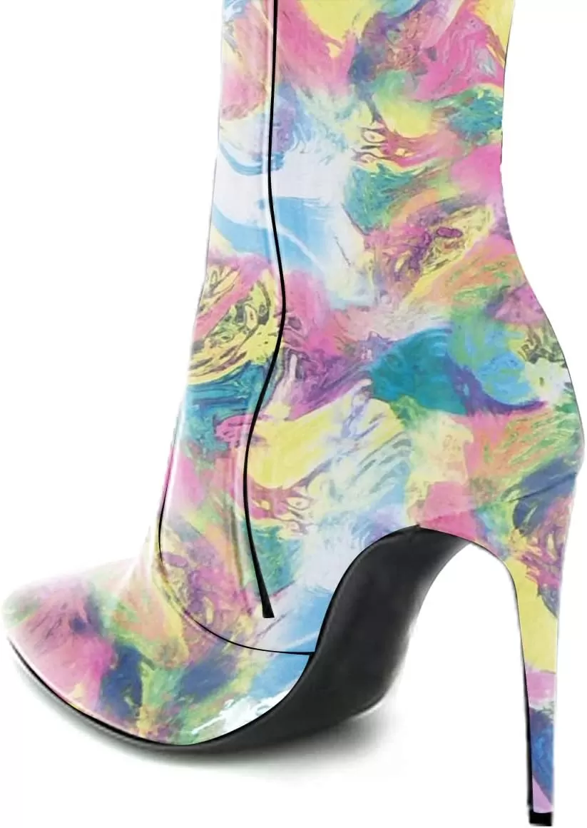 imageFSJ Women Fashion Pointed Toe Stiletto Heel Thigh High Over The Knee Boots Pull On Side Zipper Patent Leather Winter Shoes Size 415 USFlower