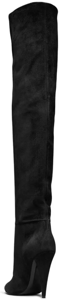 imageFSJ Women Sexy Thigh High Long Boots Over The Knee Cone High Heels Stretch Winter Dress Shoes SizeBlack