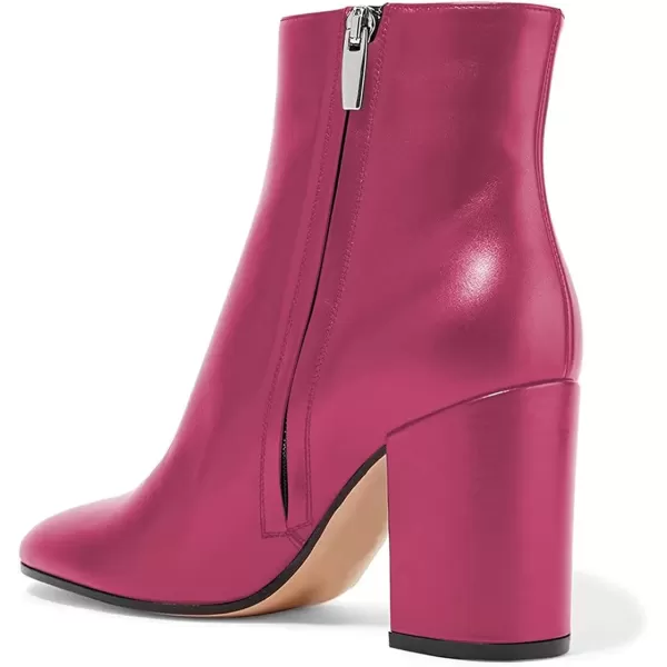 imageFSJ Women Almond Toe Chunky Block High Heel Handmade Ankle Booties Elegant Ladies Casual Dress Daily Boots Size 415 USMediumvioletred