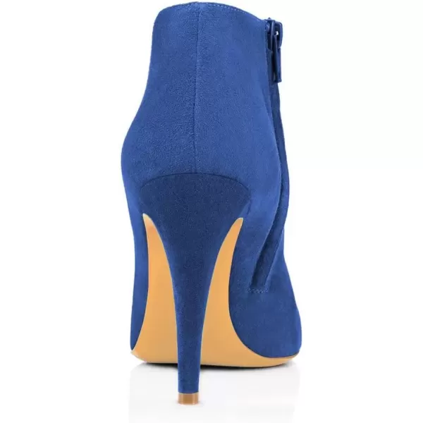 imageFSJ Women Fashion Almond Toe Boots Stiletto High Heels Ankle Booties Comfy Shoes Side Zipper US Size 415 USBlueSuede