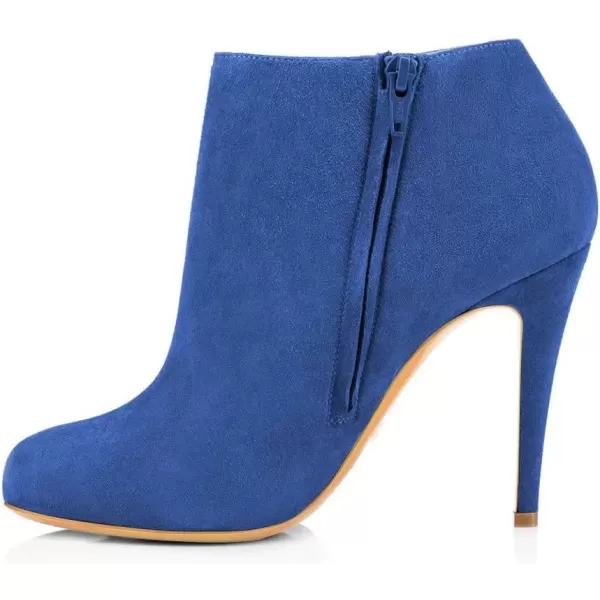 imageFSJ Women Fashion Almond Toe Boots Stiletto High Heels Ankle Booties Comfy Shoes Side Zipper US Size 415 USBlueSuede