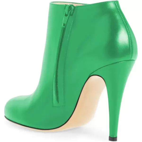 imageFSJ Women Fashion Almond Toe Boots Stiletto High Heels Ankle Booties Comfy Shoes Side Zipper US Size 415 USGreen