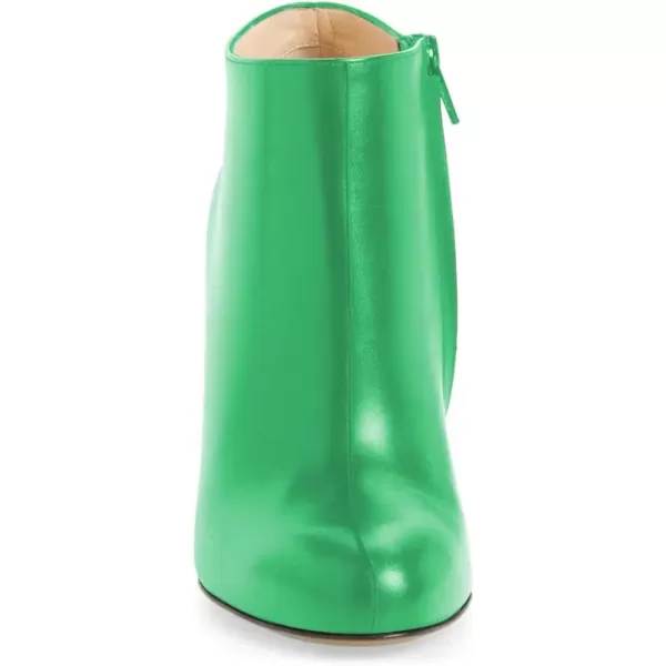 imageFSJ Women Fashion Almond Toe Boots Stiletto High Heels Ankle Booties Comfy Shoes Side Zipper US Size 415 USGreen