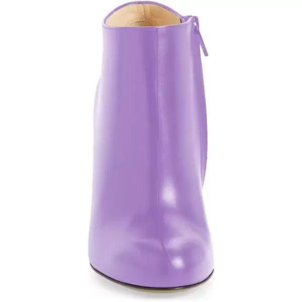 imageFSJ Women Fashion Almond Toe Boots Stiletto High Heels Ankle Booties Comfy Shoes Side Zipper US Size 415 USLavender