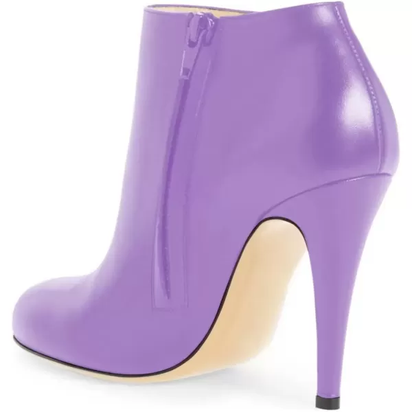 imageFSJ Women Fashion Almond Toe Boots Stiletto High Heels Ankle Booties Comfy Shoes Side Zipper US Size 415 USLavender
