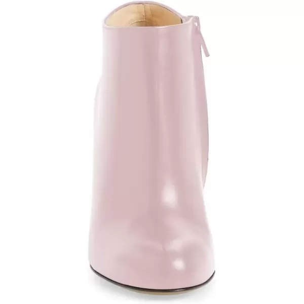 imageFSJ Women Fashion Almond Toe Boots Stiletto High Heels Ankle Booties Comfy Shoes Side Zipper US Size 415 USLight Pink