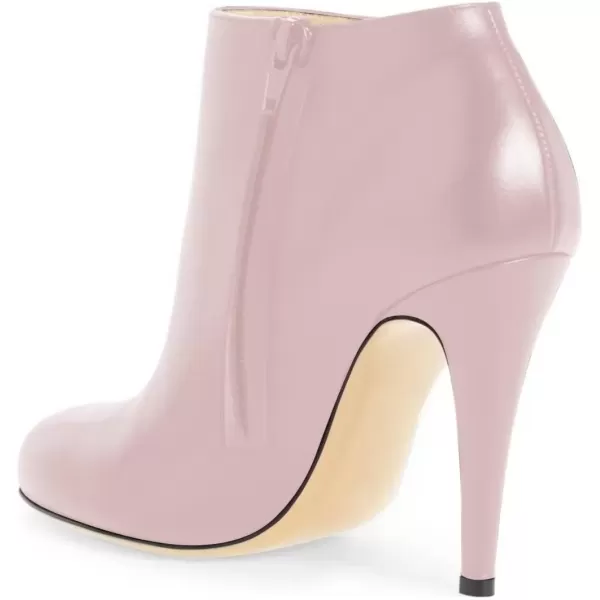 imageFSJ Women Fashion Almond Toe Boots Stiletto High Heels Ankle Booties Comfy Shoes Side Zipper US Size 415 USLight Pink