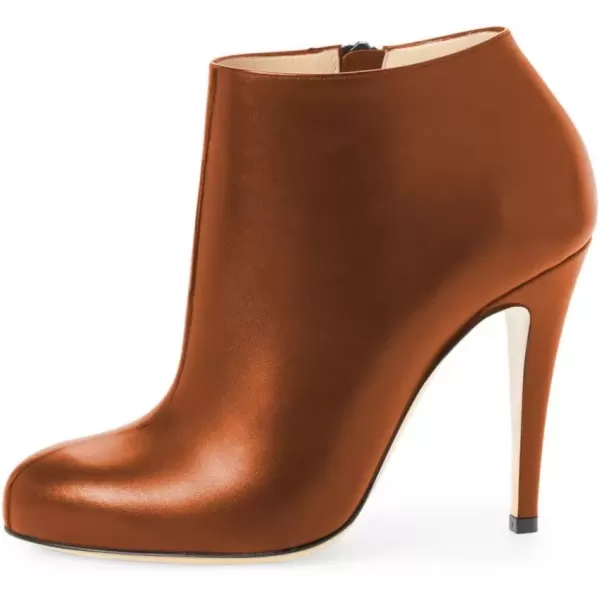 imageFSJ Women Fashion Almond Toe Boots Stiletto High Heels Ankle Booties Comfy Shoes Side Zipper US Size 415 USTanPu