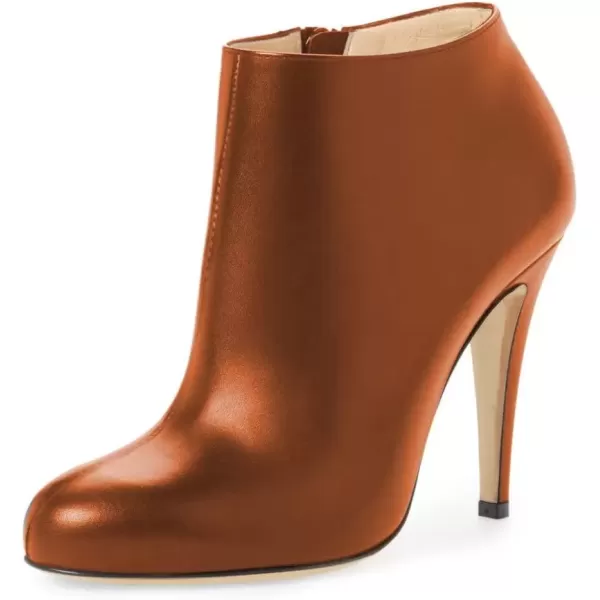 imageFSJ Women Fashion Almond Toe Boots Stiletto High Heels Ankle Booties Comfy Shoes Side Zipper US Size 415 USTanPu