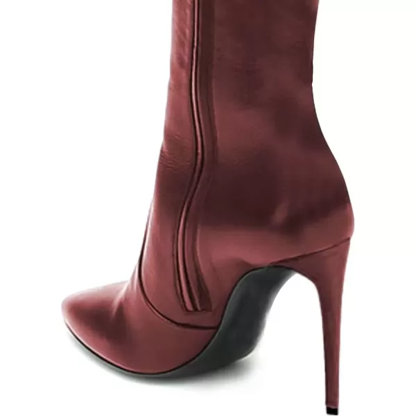 imageFSJ Women Fashion Pointed Toe Stiletto Heel Thigh High Over The Knee Boots Pull On Side Zipper Patent Leather Winter Shoes Size 415 USMarron