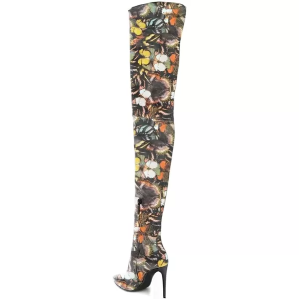 imageFSJ Women Fashion Pointed Toe Stiletto Heel Thigh High Over The Knee Boots Pull On Side Zipper Patent Leather Winter Shoes Size 415 USMulticolor