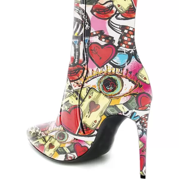 imageFSJ Women Fashion Pointed Toe Stiletto Heel Thigh High Over The Knee Boots Pull On Side Zipper Patent Leather Winter Shoes Size 415 USSweet Heart