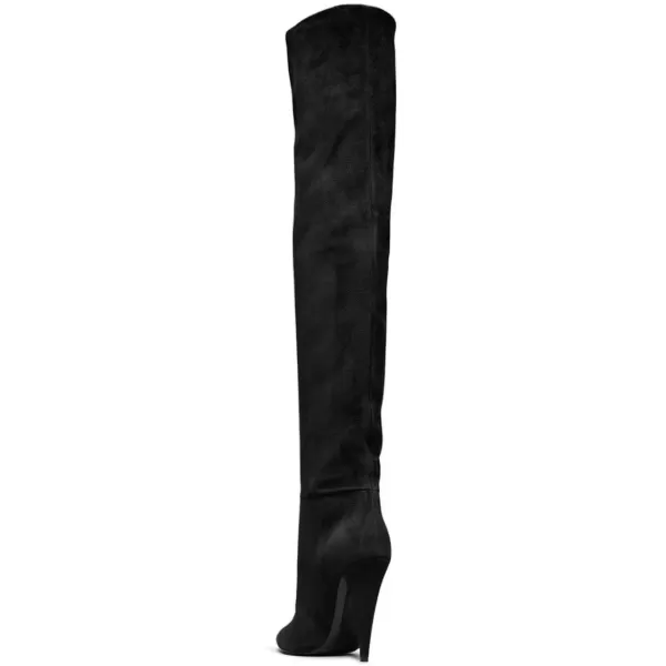 imageFSJ Women Sexy Thigh High Long Boots Over The Knee Cone High Heels Stretch Winter Dress Shoes SizeBlack