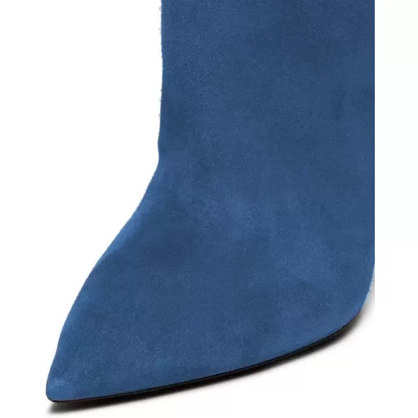 imageFSJ Women Sexy Thigh High Long Boots Over The Knee Cone High Heels Stretch Winter Dress Shoes SizeBlue
