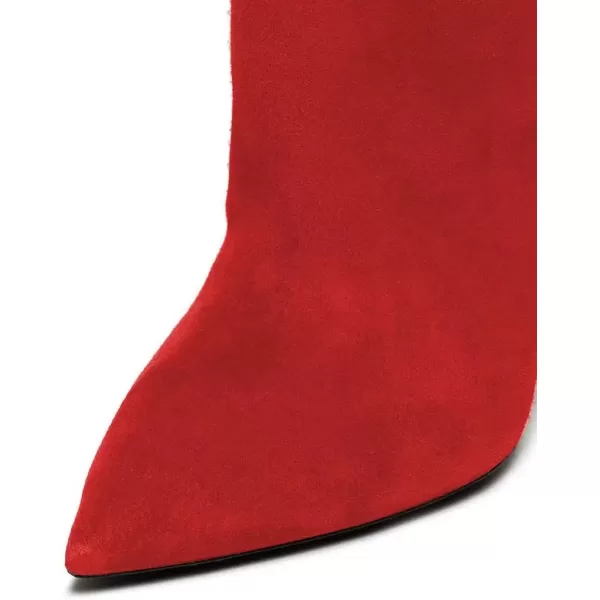 imageFSJ Women Sexy Thigh High Long Boots Over The Knee Cone High Heels Stretch Winter Dress Shoes SizeRed