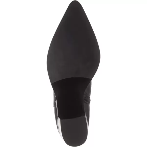 imageFSJ Women Block Low Mid Heels Ankle Boots Pointy Toe Rivets Studs Boots Party Office Shoes with Side Zipper Size 415 USBlack