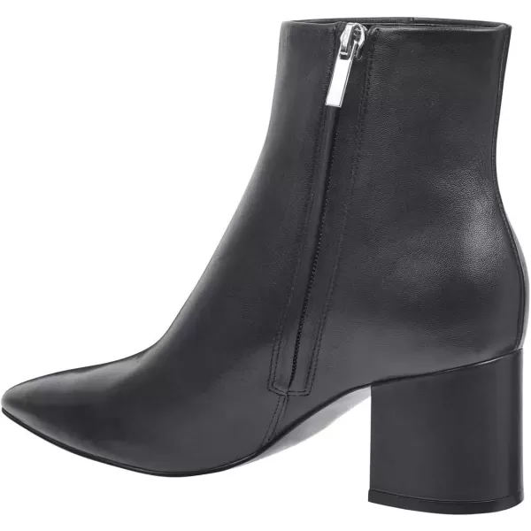 imageFSJ Women Dressy Pointed Toe Ankle Boots Chunky Block Heels Side Zipper BootiesBlack