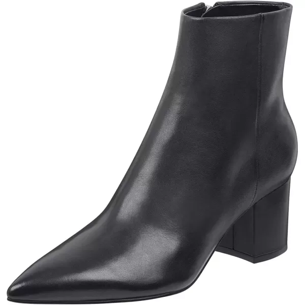imageFSJ Women Dressy Pointed Toe Ankle Boots Chunky Block Heels Side Zipper BootiesBlack