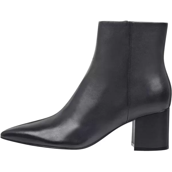 imageFSJ Women Dressy Pointed Toe Ankle Boots Chunky Block Heels Side Zipper BootiesBlack