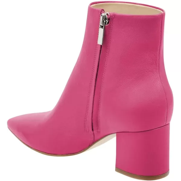 imageFSJ Women Dressy Pointed Toe Ankle Boots Chunky Block Heels Side Zipper BootiesHot Pink