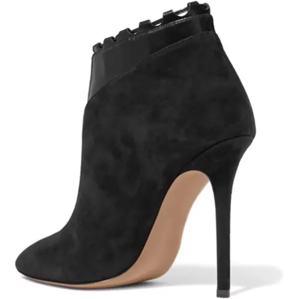 imageFSJ Women Fashion Closed Toe Ankle Booties Lace Up Bowknot High Heels Pumps Stilettos Winter Dress Office Wedding Shoes Size 415 USEvening