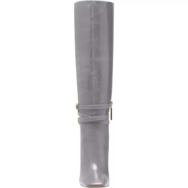 imageFSJ Women Fashion Knee High Long Boots Pull On Closed Toe Chunky Mid Heel Side Zipper Fall Winter Ladies Dress Party Casual Shoes Size 415 USGrey