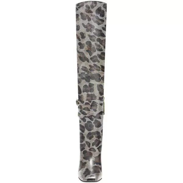 imageFSJ Women Fashion Knee High Long Boots Pull On Closed Toe Chunky Mid Heel Side Zipper Fall Winter Ladies Dress Party Casual Shoes Size 415 USLeopart Print