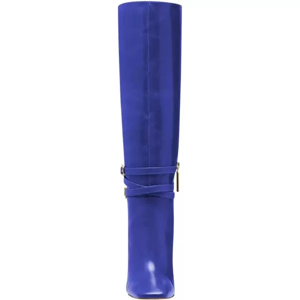 imageFSJ Women Fashion Knee High Long Boots Pull On Closed Toe Chunky Mid Heel Side Zipper Fall Winter Ladies Dress Party Casual Shoes Size 415 USNavy