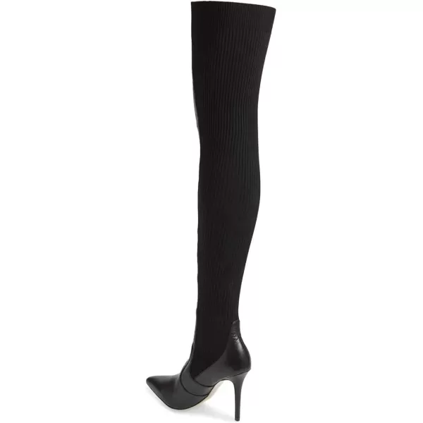 imageFSJ Women Pointed Toe Stiletto Spike High Heel Stretchy Over the Knee Thigh High Dress Long Boots Size 415 USBlack