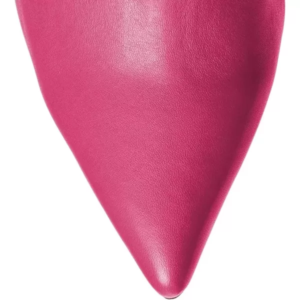 imageFSJ Women Pointed Toe Stiletto Spike High Heel Stretchy Over the Knee Thigh High Dress Long Boots Size 415 USDeep Pink