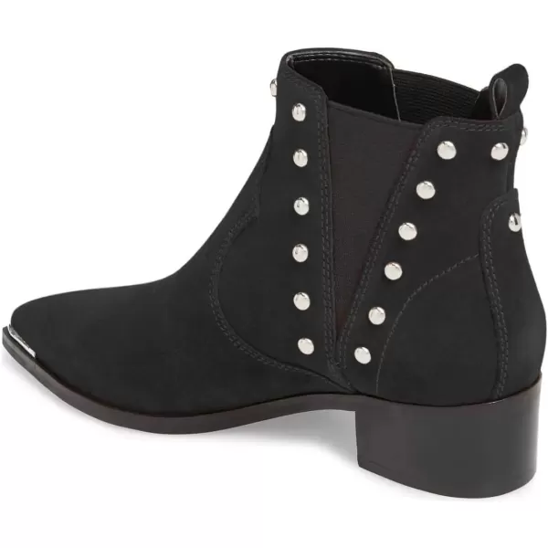 imageWomen Dressy Chelsea Ankle Boots Pointed Toe Chunky Low Heels Side Panel Faux Suede Shoes Size 415 USBlack