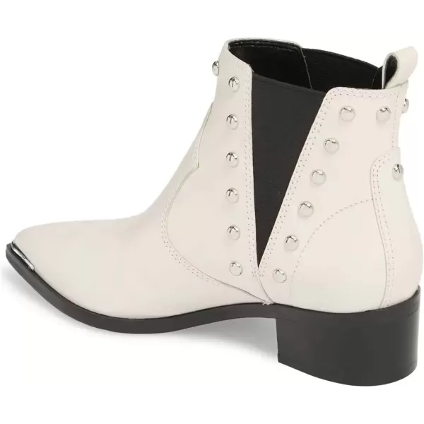 imageWomen Dressy Chelsea Ankle Boots Pointed Toe Chunky Low Heels Side Panel Faux Suede Shoes Size 415 USWhite