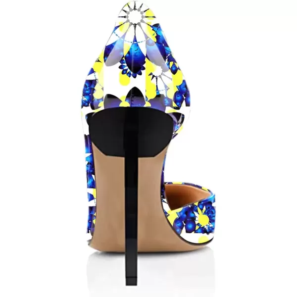 imageFSJ Comfort Pointed Toe Pumps for Women Black High Heel Dorsay Slip On Party Prom Shoe 415 M USBlooming