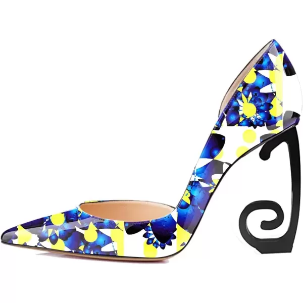 imageFSJ Comfort Pointed Toe Pumps for Women Black High Heel Dorsay Slip On Party Prom Shoe 415 M USBlooming