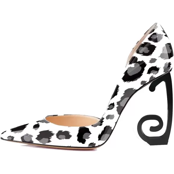 imageFSJ Comfort Pointed Toe Pumps for Women Black High Heel Dorsay Slip On Party Prom Shoe 415 M USCow1