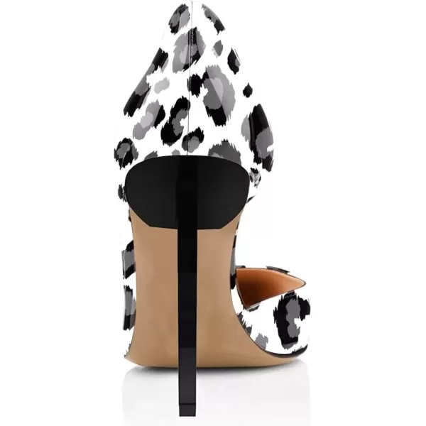 imageFSJ Comfort Pointed Toe Pumps for Women Black High Heel Dorsay Slip On Party Prom Shoe 415 M USCow1