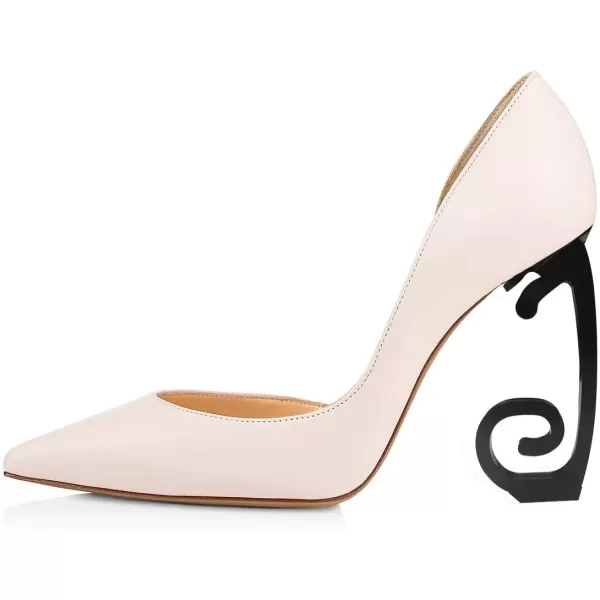 imageFSJ Comfort Pointed Toe Pumps for Women Black High Heel Dorsay Slip On Party Prom Shoe 415 M USPinkpu