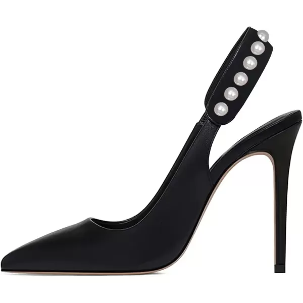imageFSJ Women Cute Slingback Pointed Toe Stiletto Pumps High Heel Ankle Strap Office Lady Rhinestones Sandals Slip On Party Dress Shoes Size 415 USBlackpearl