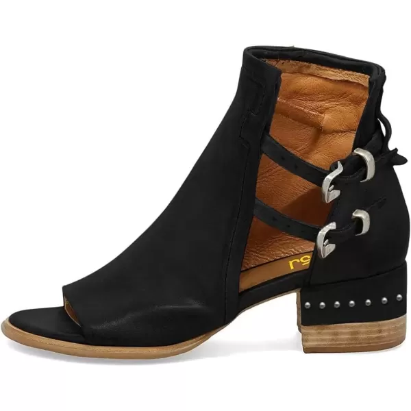 imageFSJ Women Peep Open Toe Sandals Boot Cut Out Buckle Ankle Bootie Comfortable Stacked Block Low Heeled Summer Sandal Shoes Size 415 M USBlacktwo Straps
