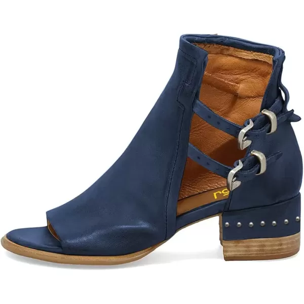 imageFSJ Women Peep Open Toe Sandals Boot Cut Out Buckle Ankle Bootie Comfortable Stacked Block Low Heeled Summer Sandal Shoes Size 415 M USBluetwo Straps