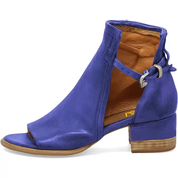 imageFSJ Women Peep Open Toe Sandals Boot Cut Out Buckle Ankle Bootie Comfortable Stacked Block Low Heeled Summer Sandal Shoes Size 415 M USBright Blue